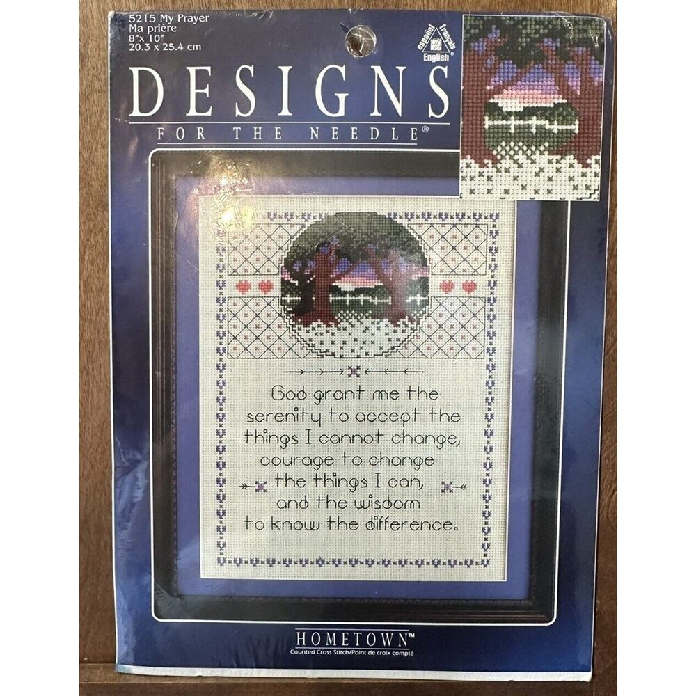 Vintage Counted Cross Stitch kit Serenity Prayer Designs for the Needle NIP